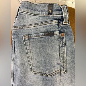 7 For All Mankind Jeans Unique Back Pocket Skinny Ankle Denim Size 29 Designer